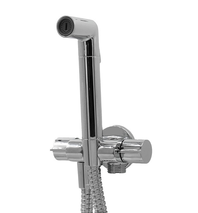 Tuš za intimnu njegu COPEN 1/2x1/2x1/2 s držačem tuša i setom za ispiranje krom