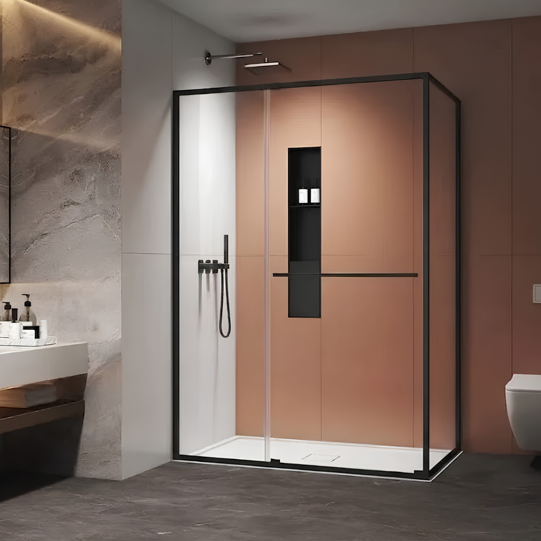 Tuš kabina COPEN ATLAS PRO 1V 1000x800x2000 matt black, staklo 6 mm prozirno