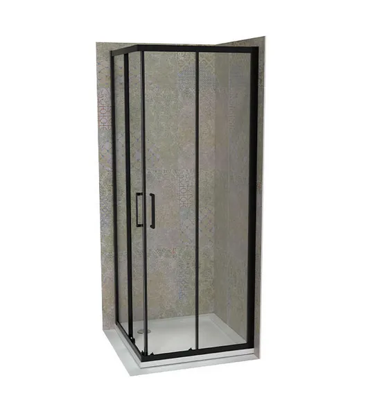 Tuš kabina COPEN ATLAS PRO 900x900x1950 mat black prozirno staklo 6 mm