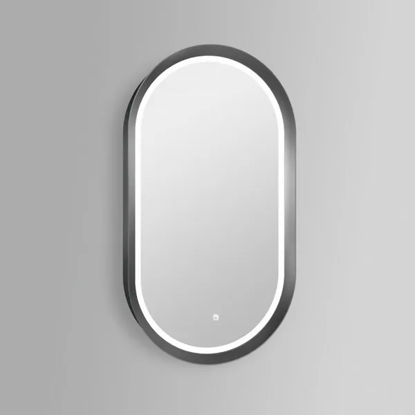 Ogledalo COPEN 500x900 s aluminijski okvirom 56,5 mm LED gunmetal