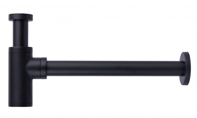 Sifon za umivaonik COPEN 5/4 okrugli LUX mat crni