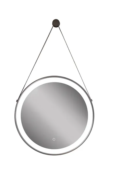 Ogledalo MINOTTI fi 60 s LED rasvjetom i kožnim remenom