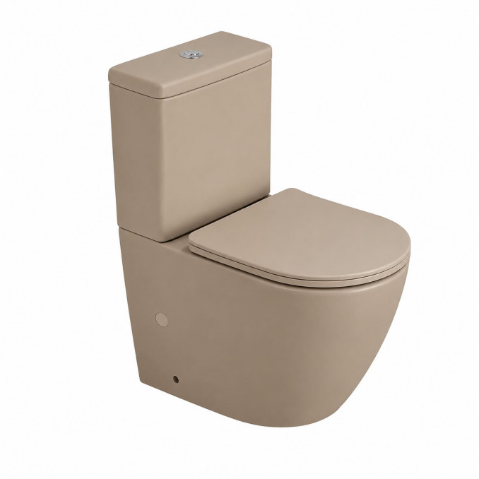 Monoblok PERLA rimless cappuccino s duroplast soft close wc daskom vario