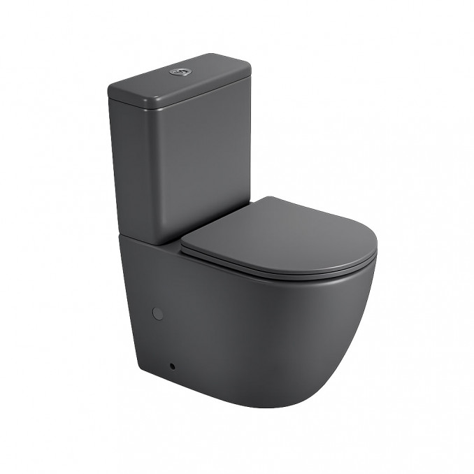 Monoblok  PERLA rimless dark grey s duroplast soft close wc daskom vario