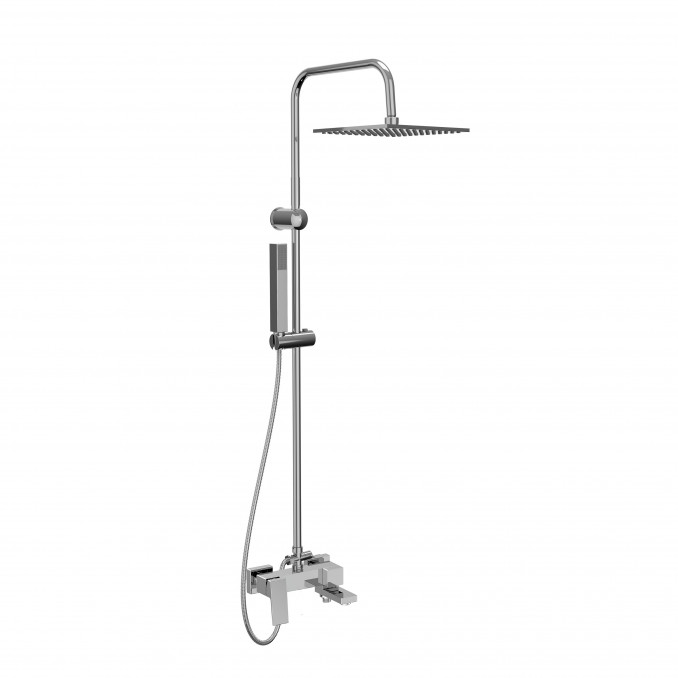 Miješalica za tuš s ispustom MINOTTI QUADRA NEW s usponskim tušem ruža 250x250