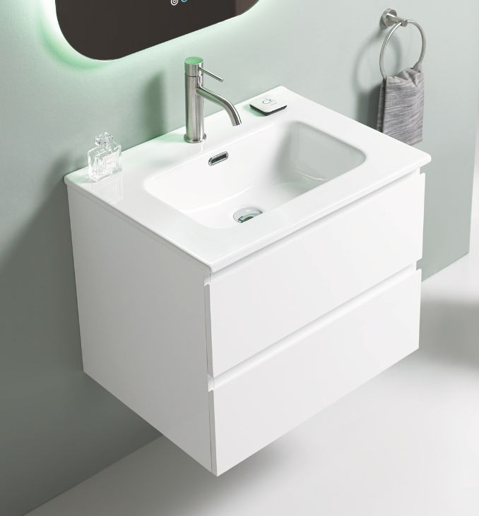 Kupaonski ormarić UNILINE LUMA 800 s umivaonikom, soft close dvije ladice