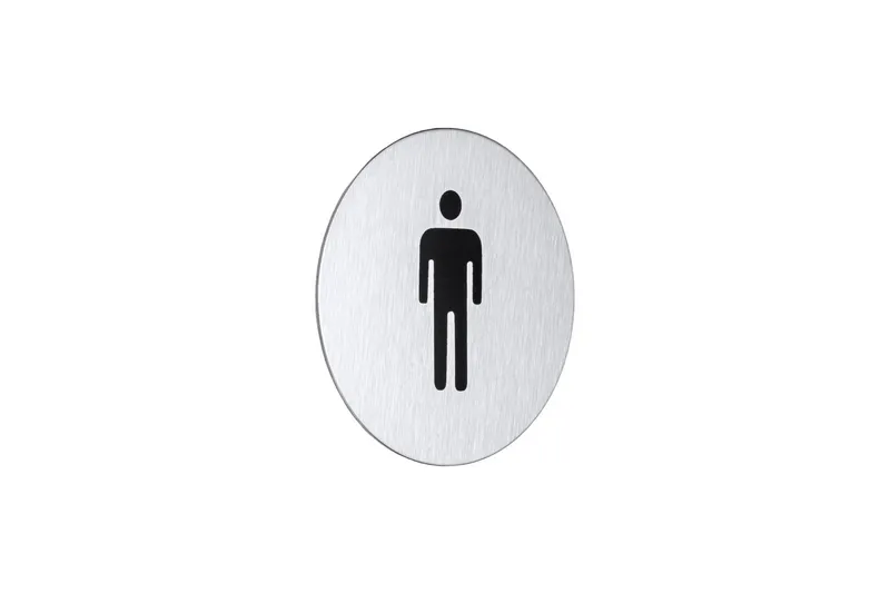 WC oznaka M MINOTTI samoljepljiva krom