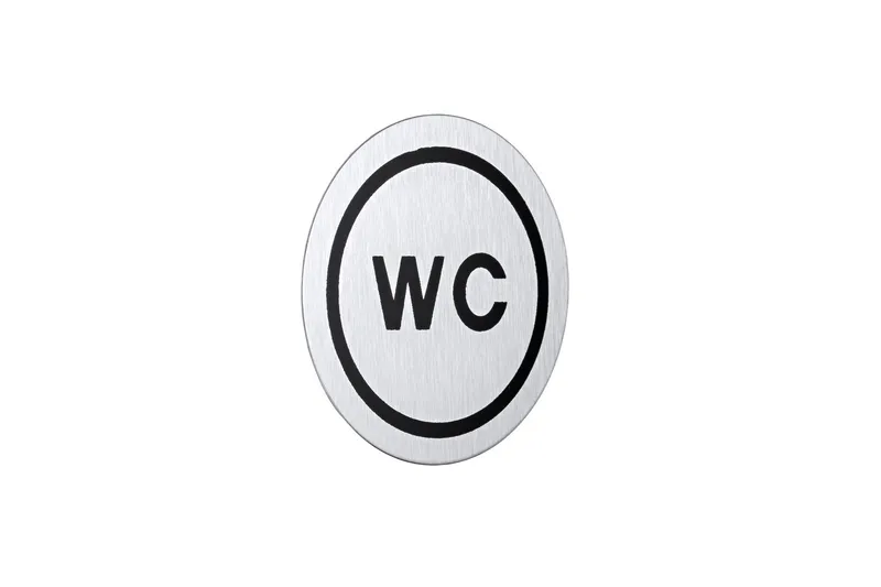 WC oznaka MINOTTI samoljepljiva krom