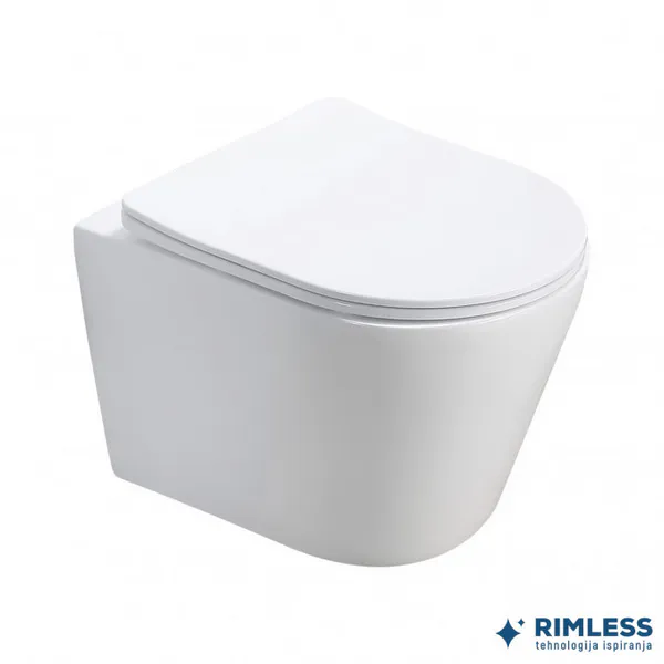 WC školjka viseća PURE compact rimless s duroplast softclose wc daskom
